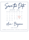Save the Date Calendar Magnet |Personalized | Wedding