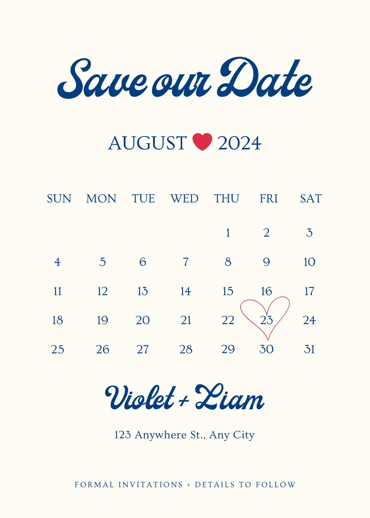 Save the Date Calendar Magnet |Personalized | Wedding