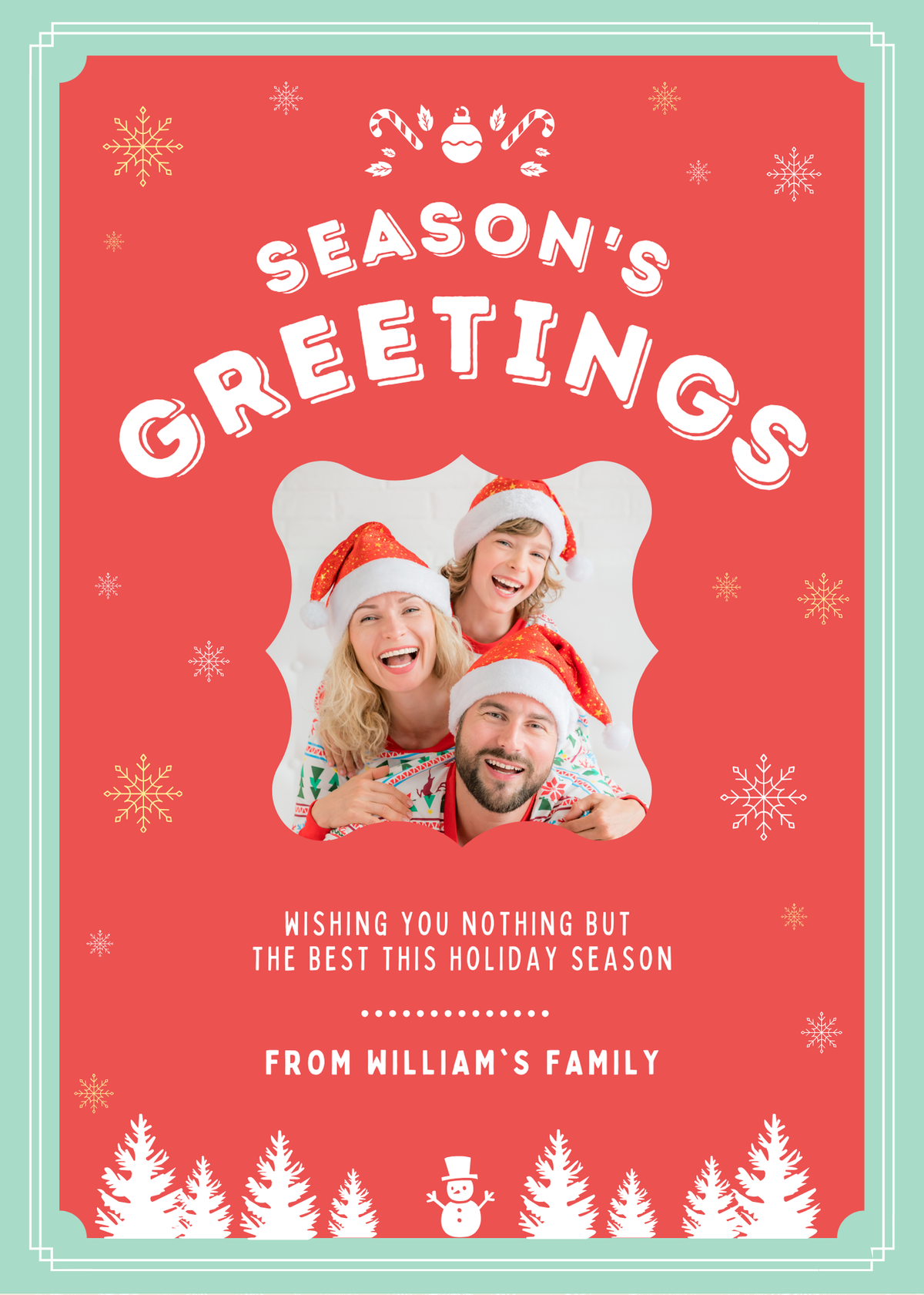 Christmas Card Magnet |Personalized (11)