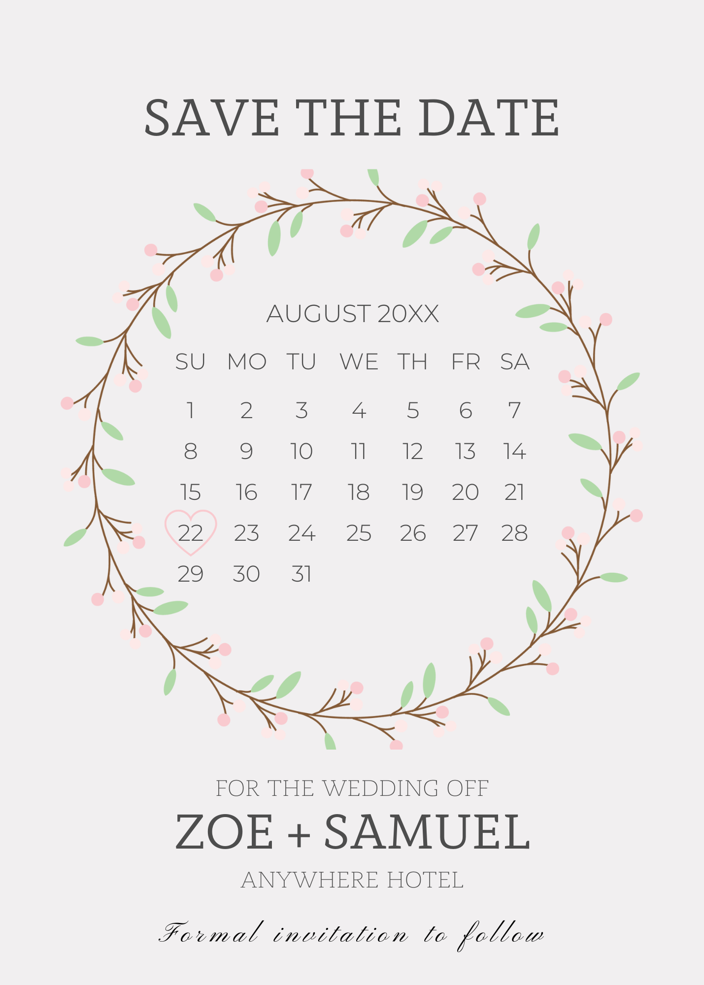 Save the Date Calendar Magnet |Personalized | Wedding
