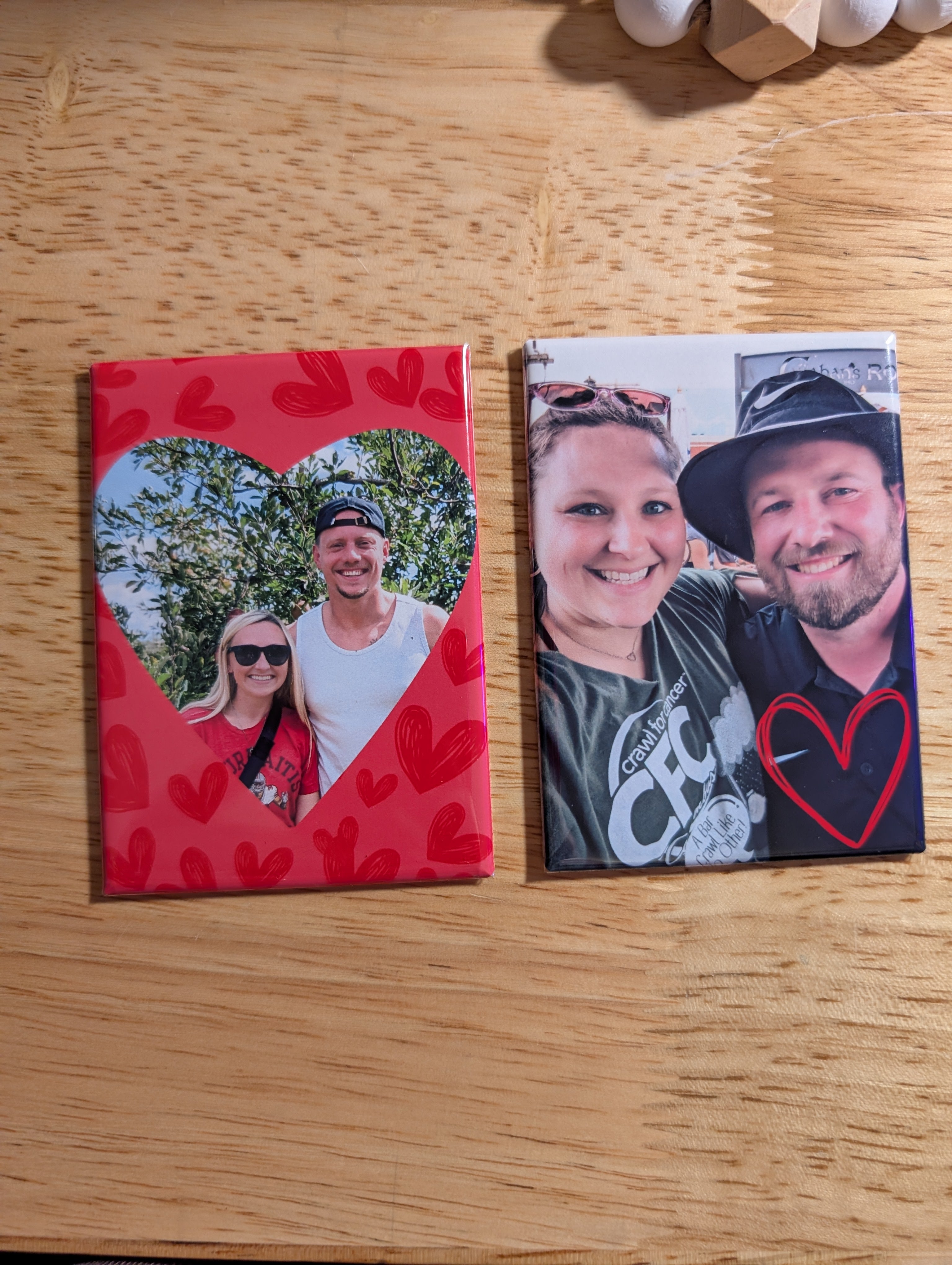 Heart Custom Acrylic Photo Magnet