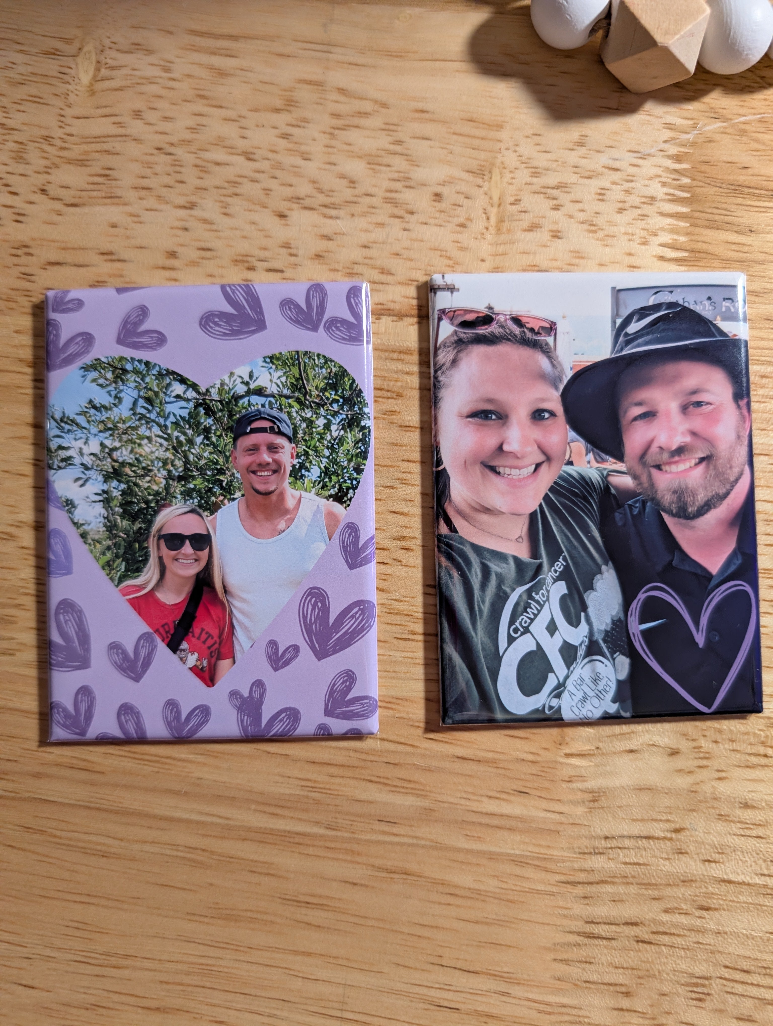 Heart Custom Acrylic Photo Magnet