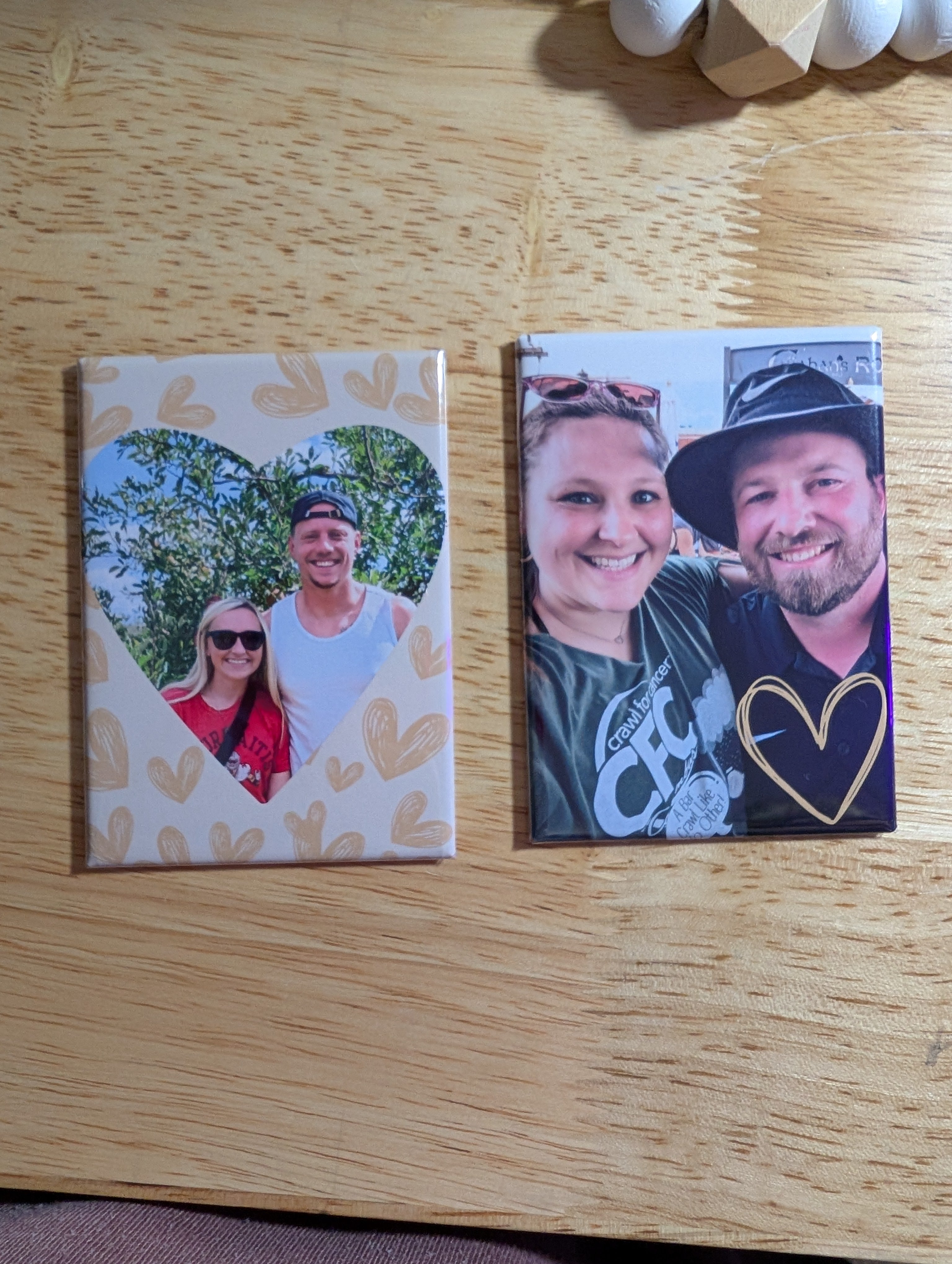 Heart Custom Acrylic Photo Magnet