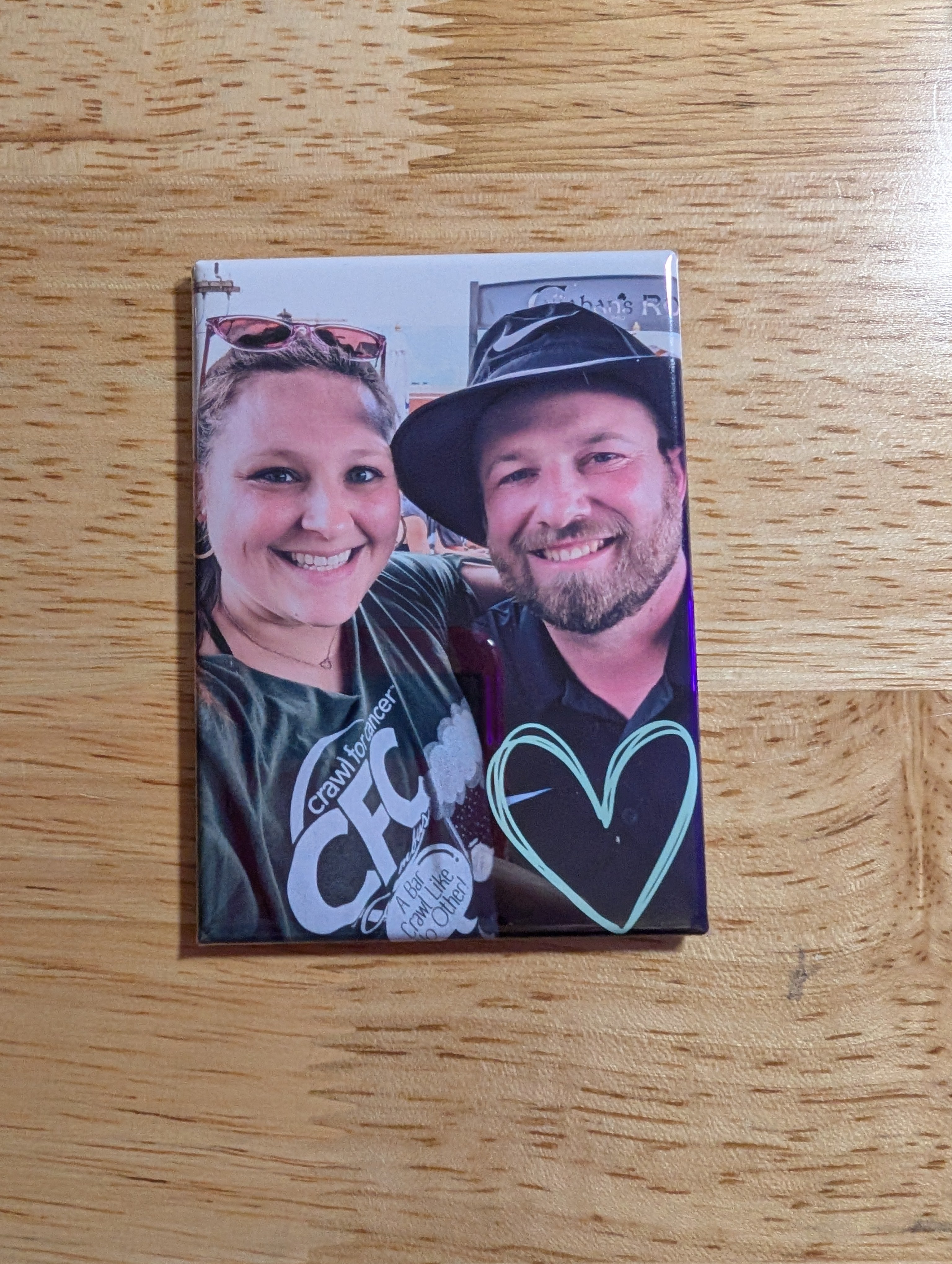 Heart Custom Acrylic Photo Magnet